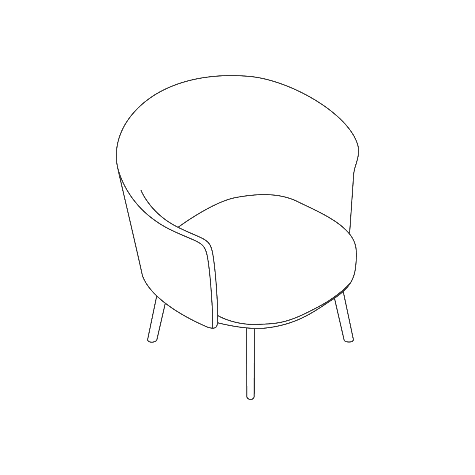 A line drawing - Dorso Lounge Chair