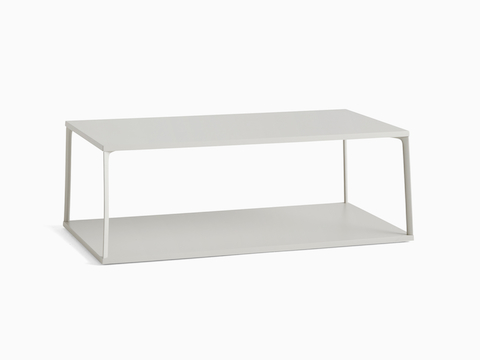 A front view of a rectangular Eiffel Coffee Table in white.