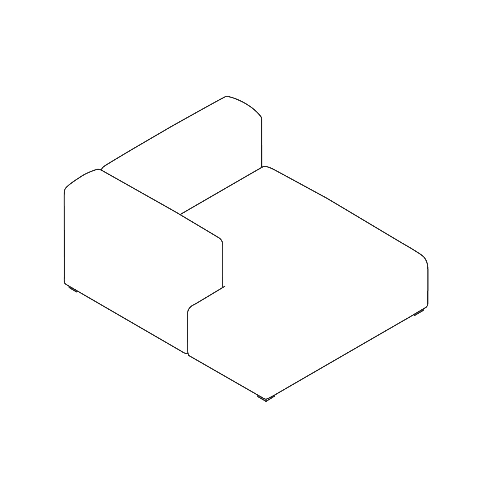 A line drawing - Mags Soft Sectional Sofas–Wide–Chaise–Left End–Long A line drawing - Mags Soft Sectional Sofas–Wide–Chaise–Left End–Long