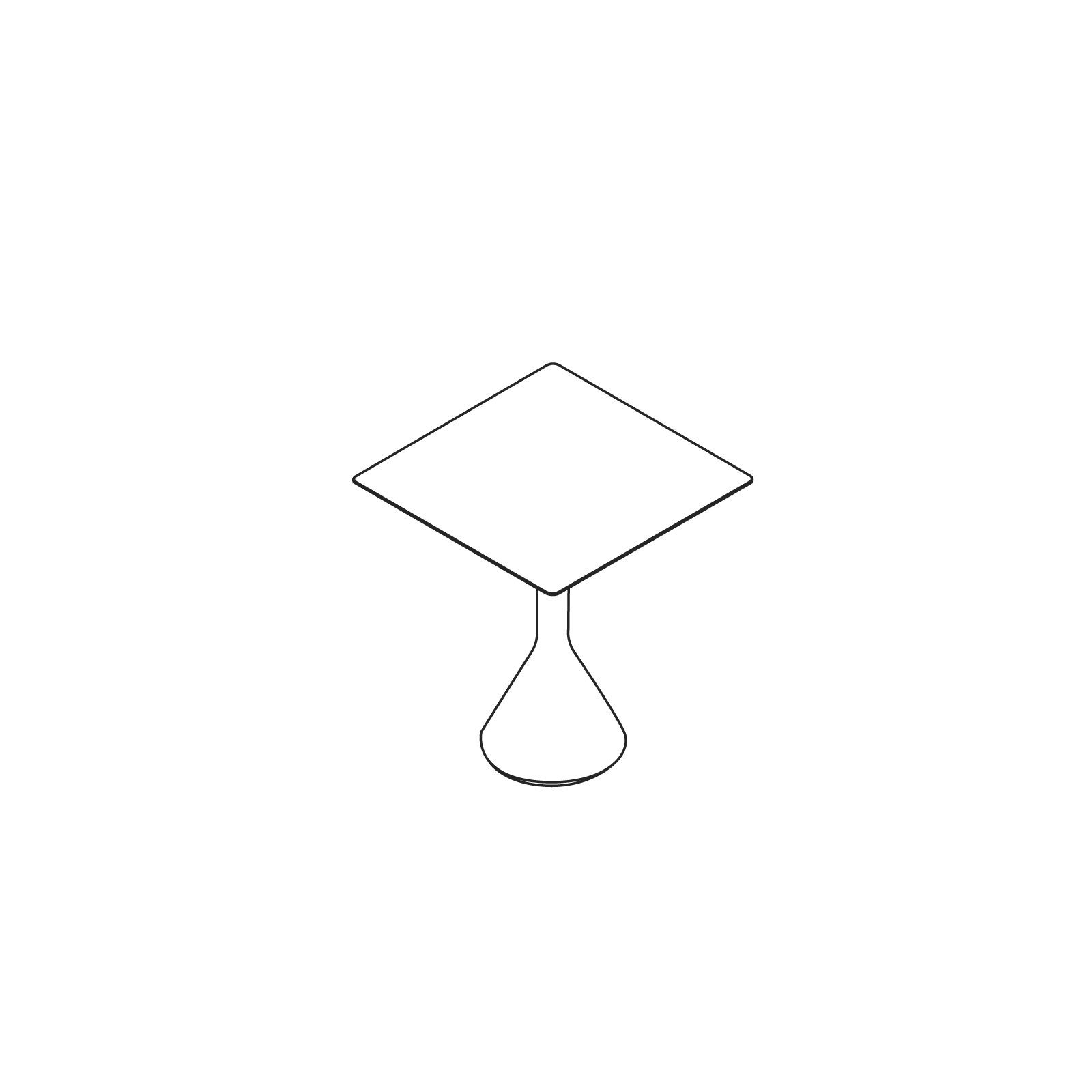A line drawing - Palissade Bistro Table–Square