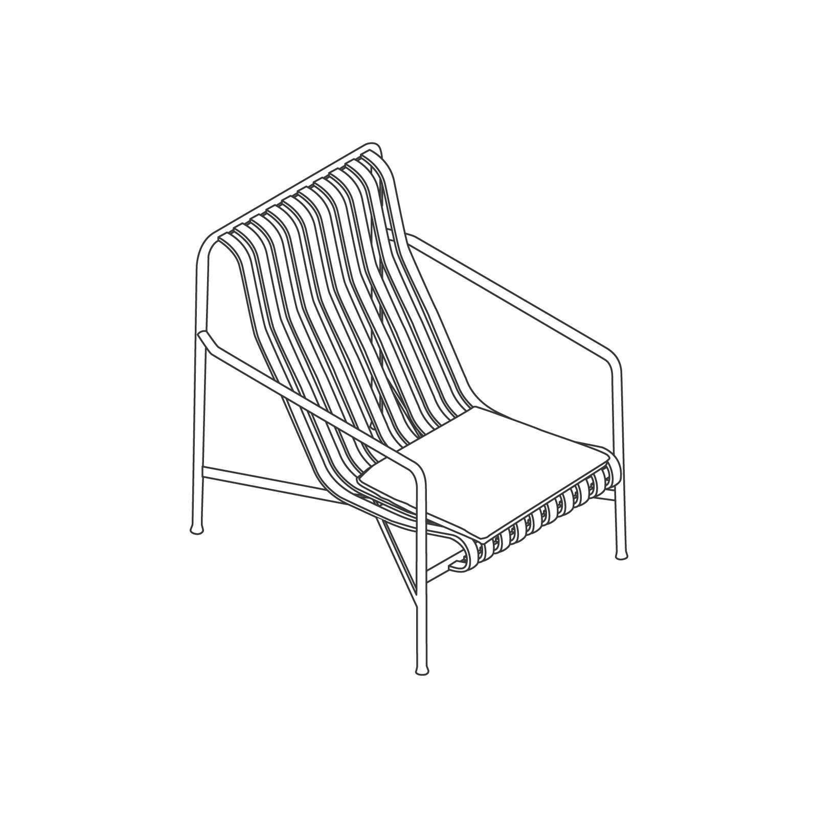 A line drawing - Palissade Lounge Chair–Seat Pad