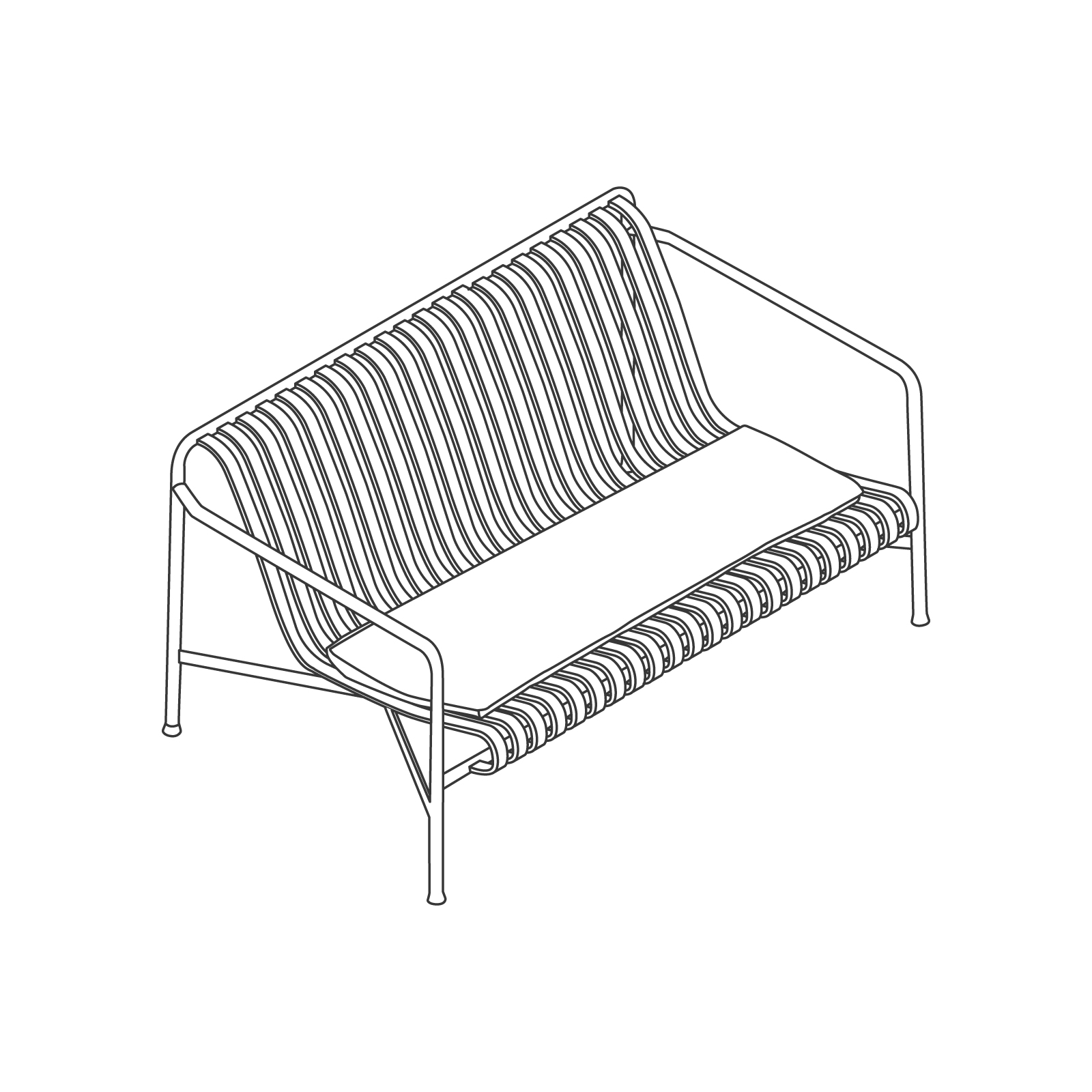 A line drawing - Palissade Lounge Sofa–Seat Pad