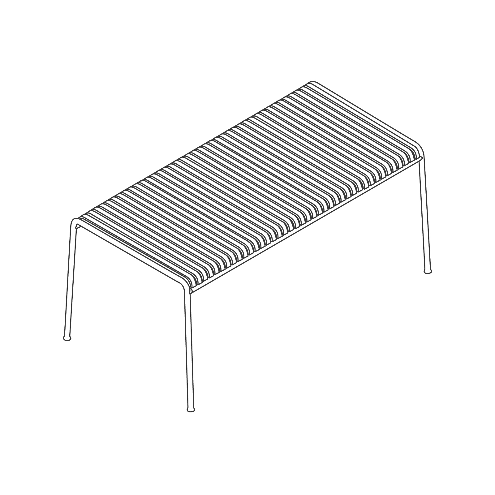 A line drawing - Palissade Table–Dining