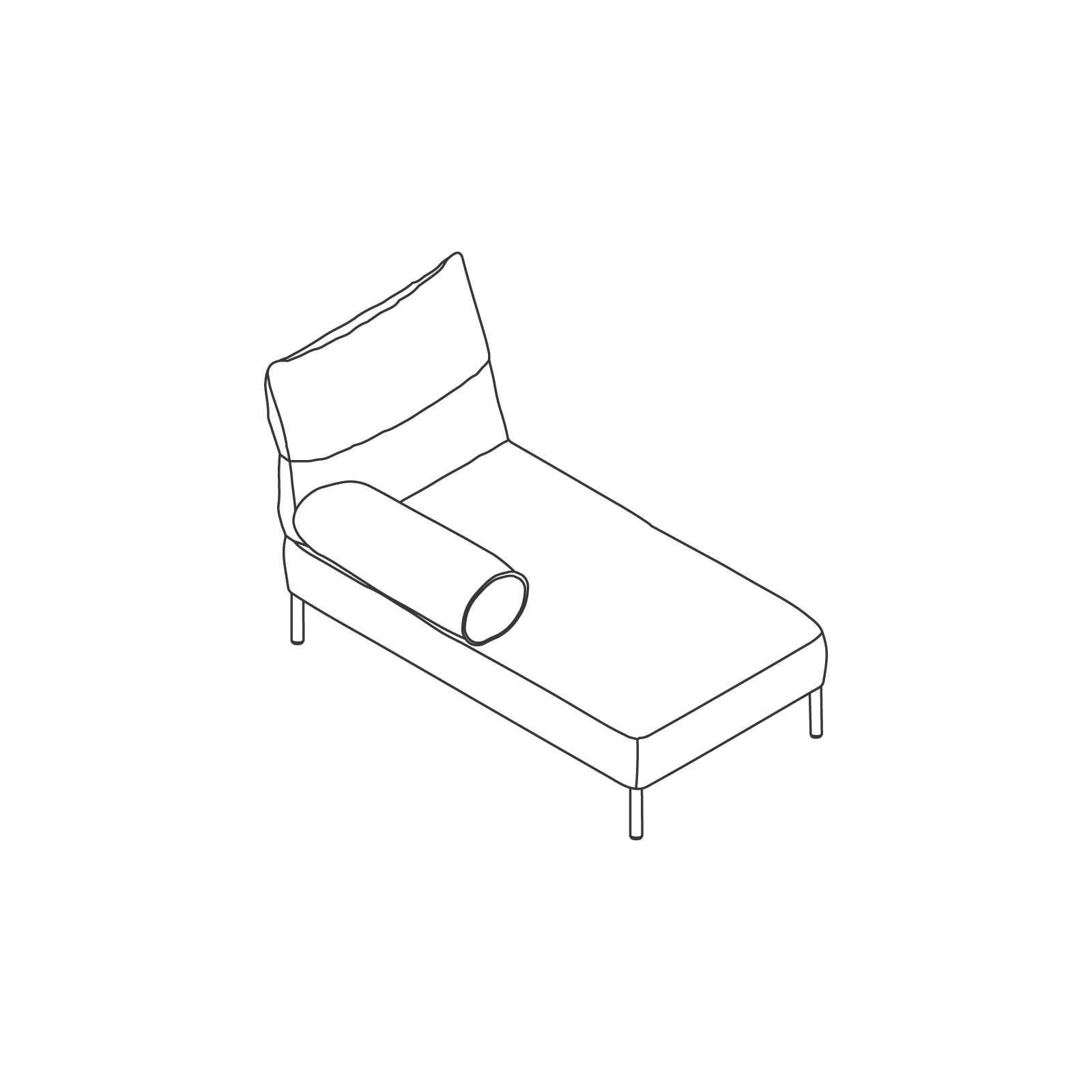 A line drawing - Pandarine Sectional Sofas–Chaise–Left Arm