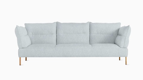 A front view of the Pandarine 3-seat Sofa in grey.
