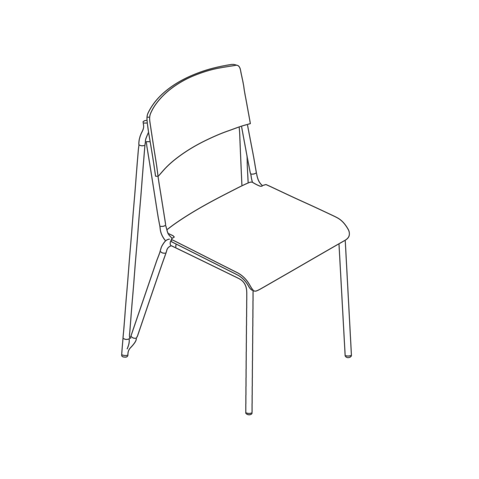 A line drawing - Petit Standard Chair