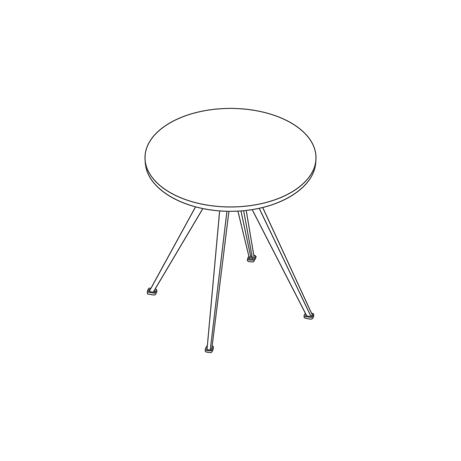 A line drawing - Pyramid Café Table–Round