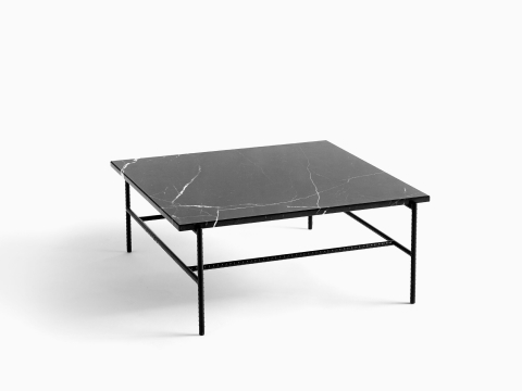 A Rebar Coffee Table with a marble top. A Rebar Coffee Table with a marble top.