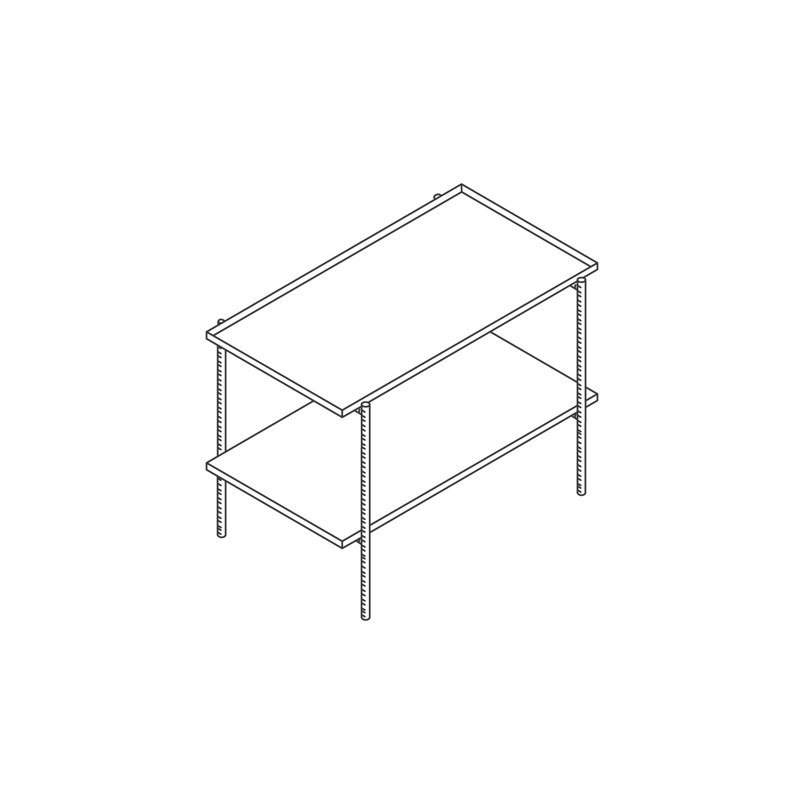 A line drawing - Rebar Side Table–Rectangular