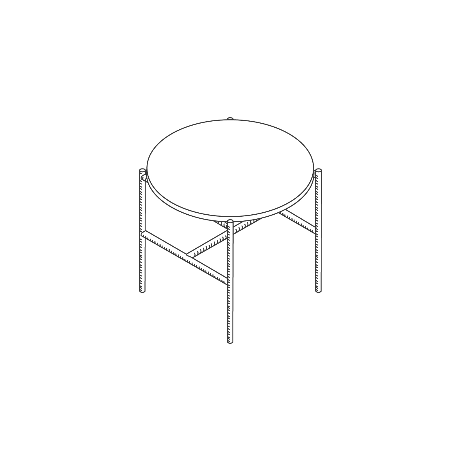 A line drawing - Rebar Side Table–Round