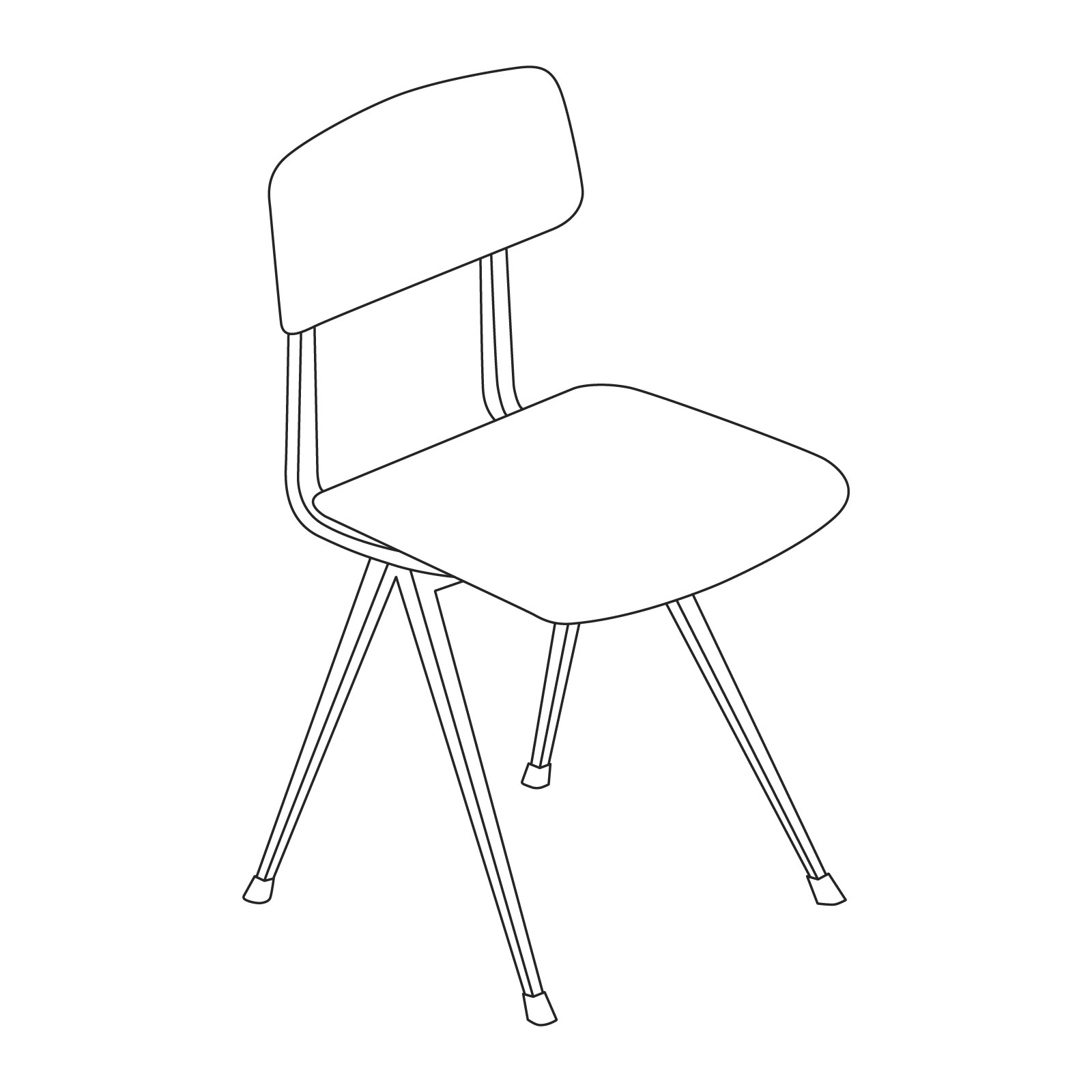 A line drawing of Result Chair.