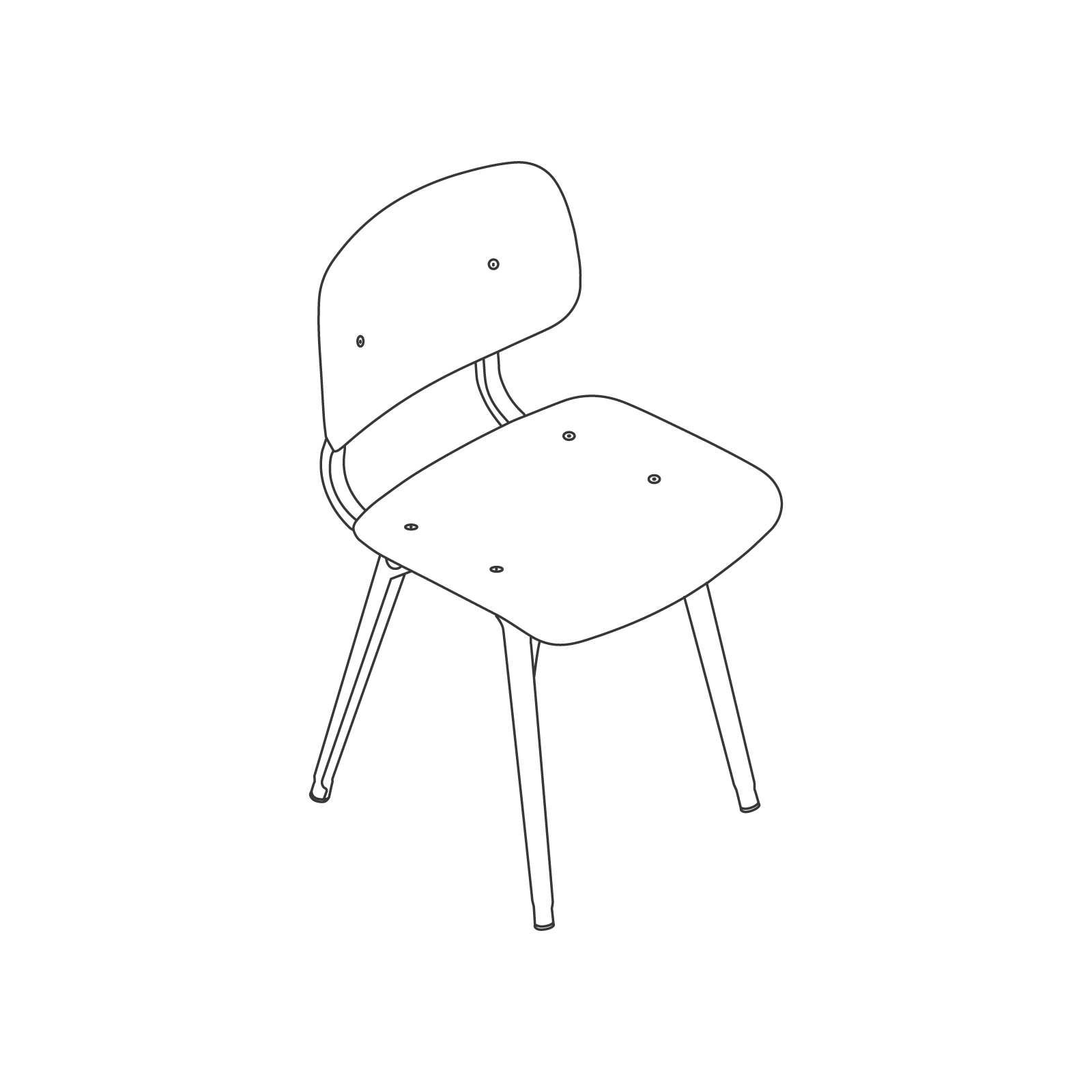 A line drawing - Revolt Chair