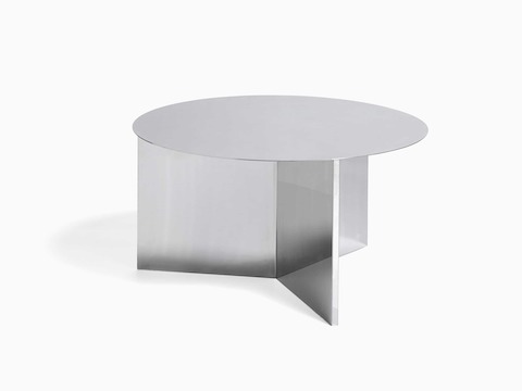 Round Slit Table in mirror, viewed at an angle.