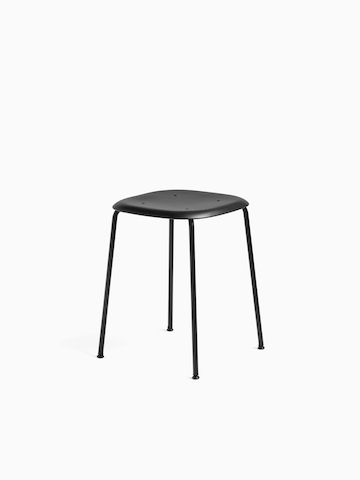 A Soft Edge low stool in black.