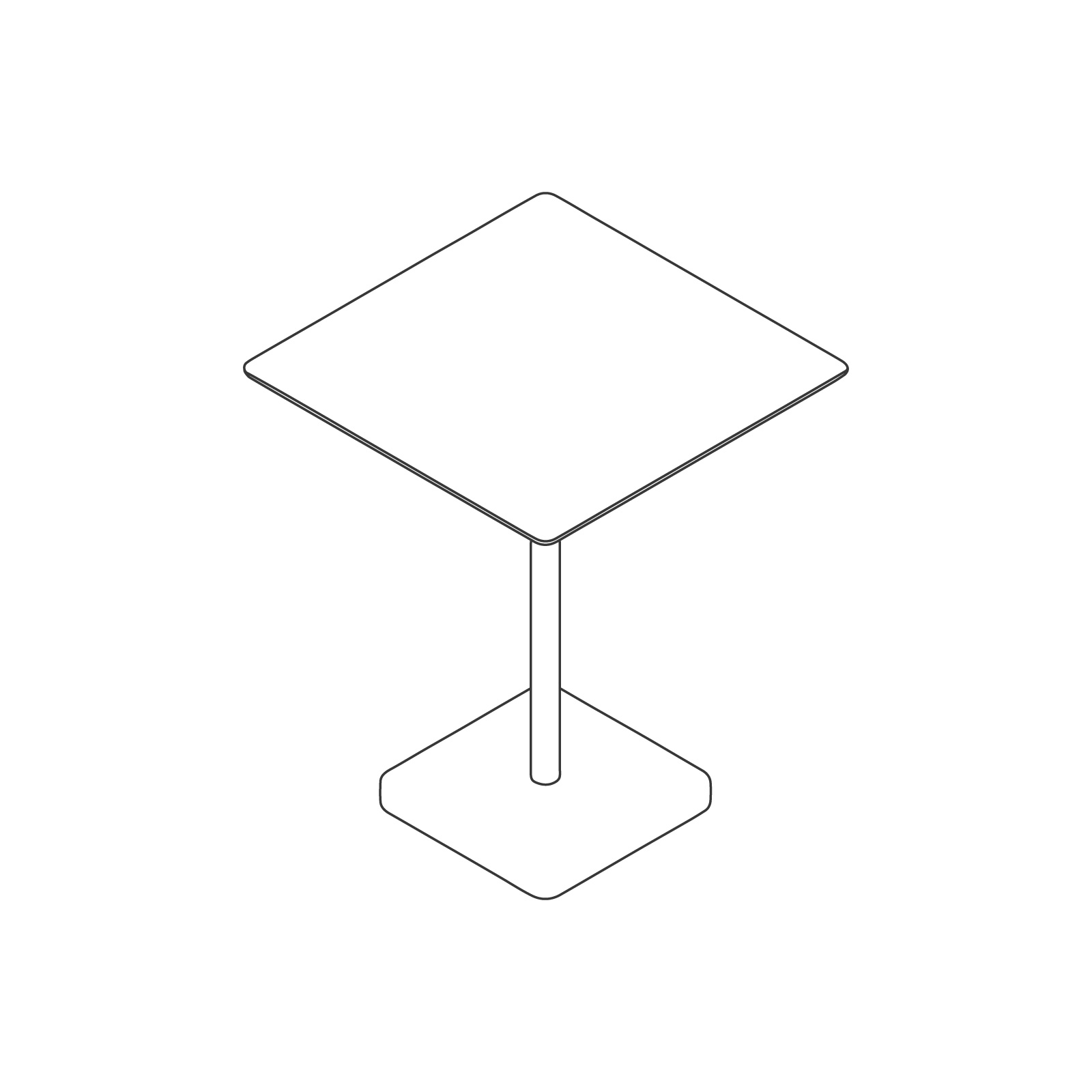 A line drawing - Terrazzo Table–Square