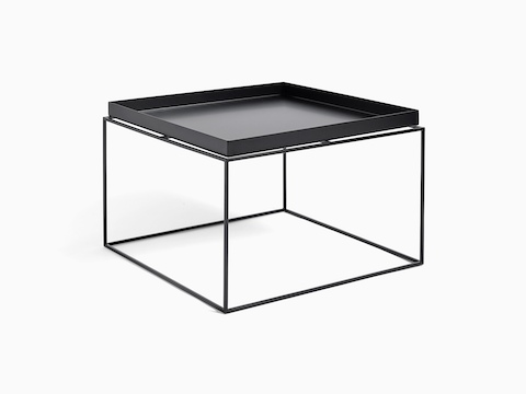 Black Tray Coffee Table, viewed at an angle.