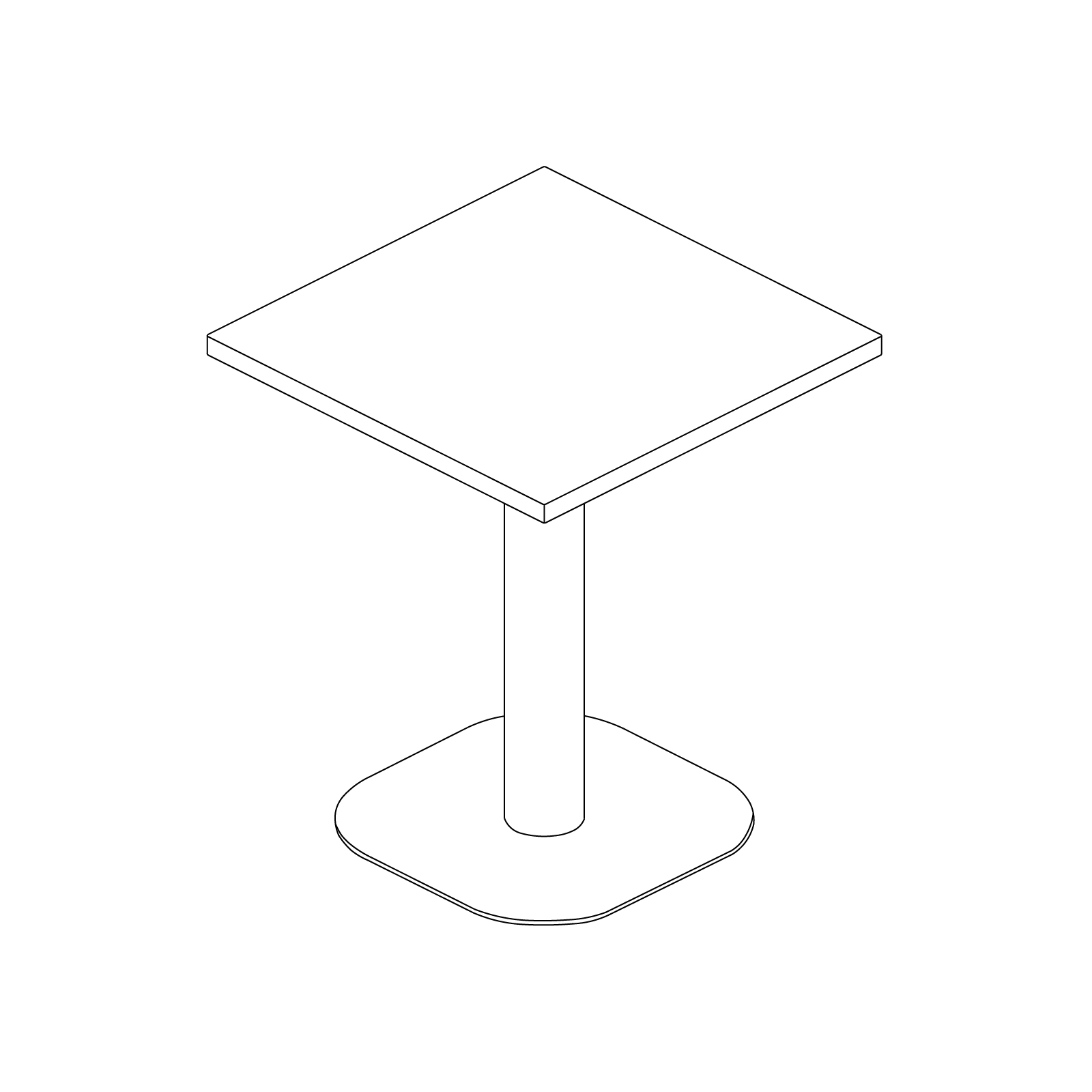 A line drawing - Headway Café Table–Square