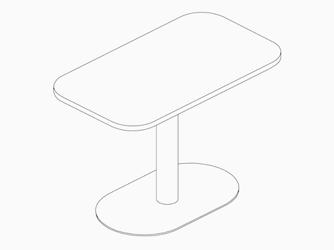 A line drawing of the Headway Cafe Table.