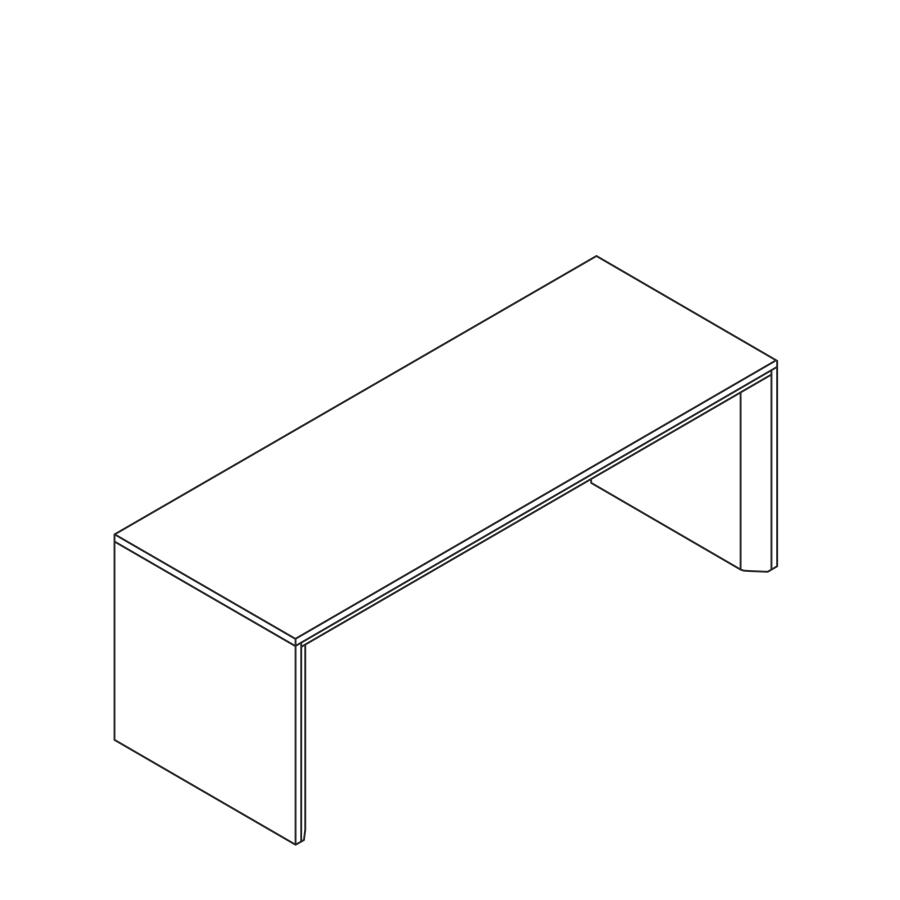 A line drawing - Headway Communal Table–Counter Height