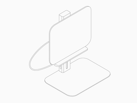 Lana 笔记本电脑支架的线条画。