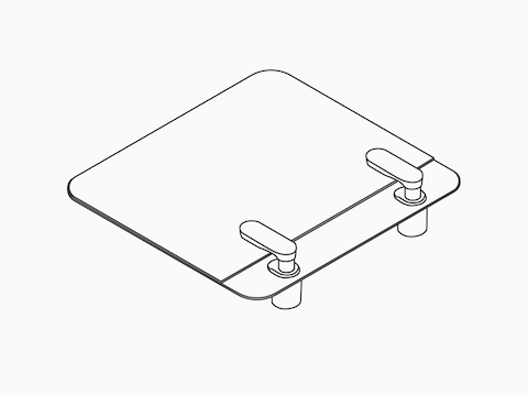 Desenho de linha do suporte para laptop Lima. Selecione para acessar a página de especificações.
