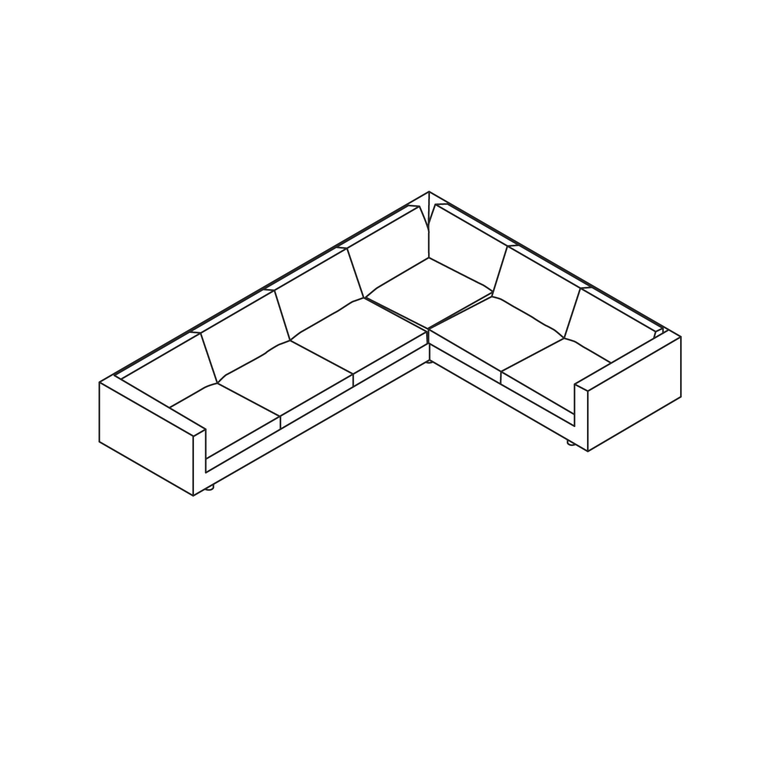 A line drawing - Lispenard Sectional Sofa–Right