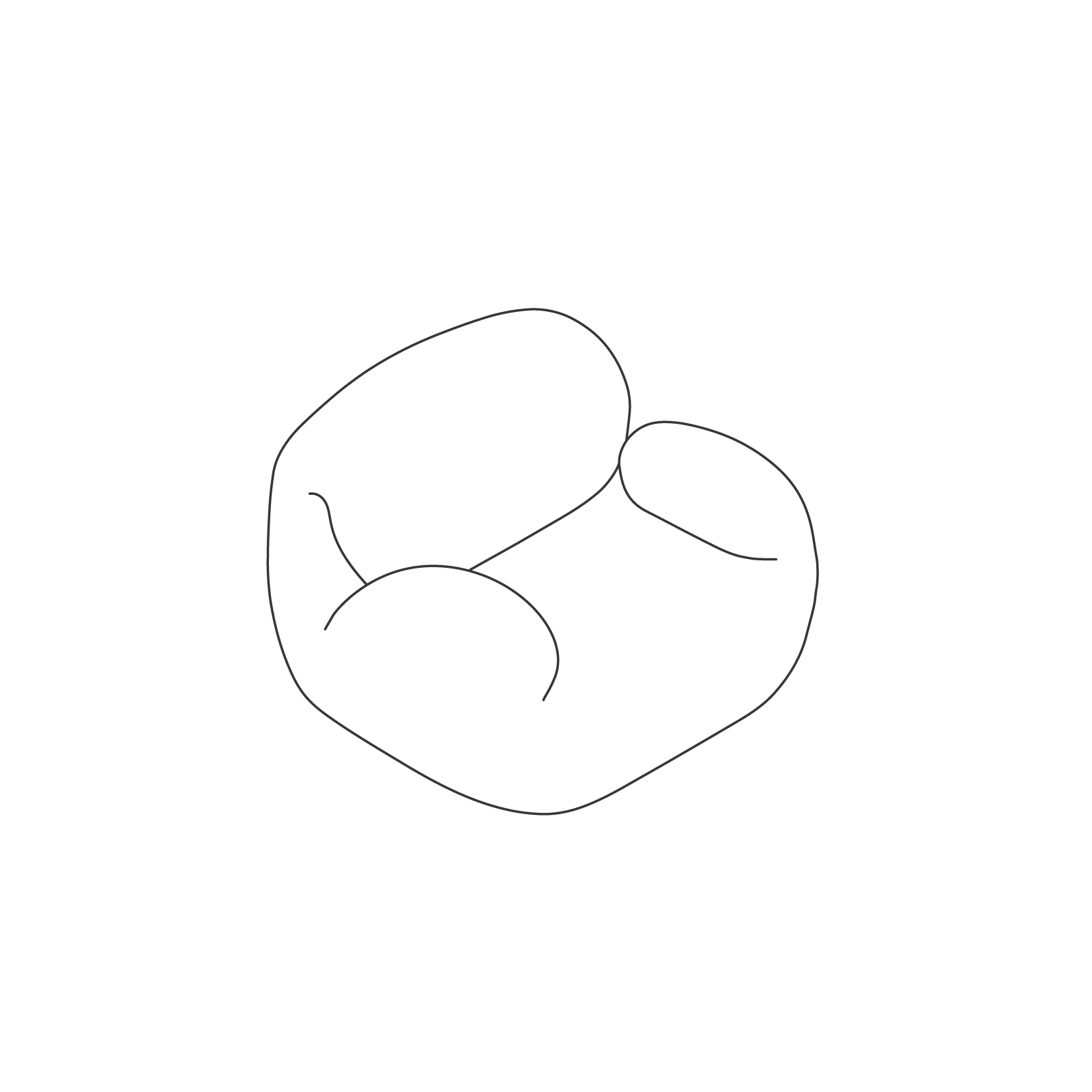 线描图 - Luva 模块化沙发系列-扶手椅