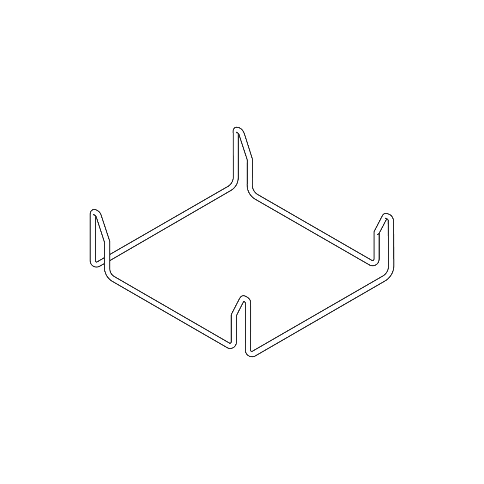 线描图 - Luva 模块化沙发系列–连排支架