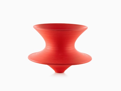 Red Magis Spun Chair, viewed from the front.