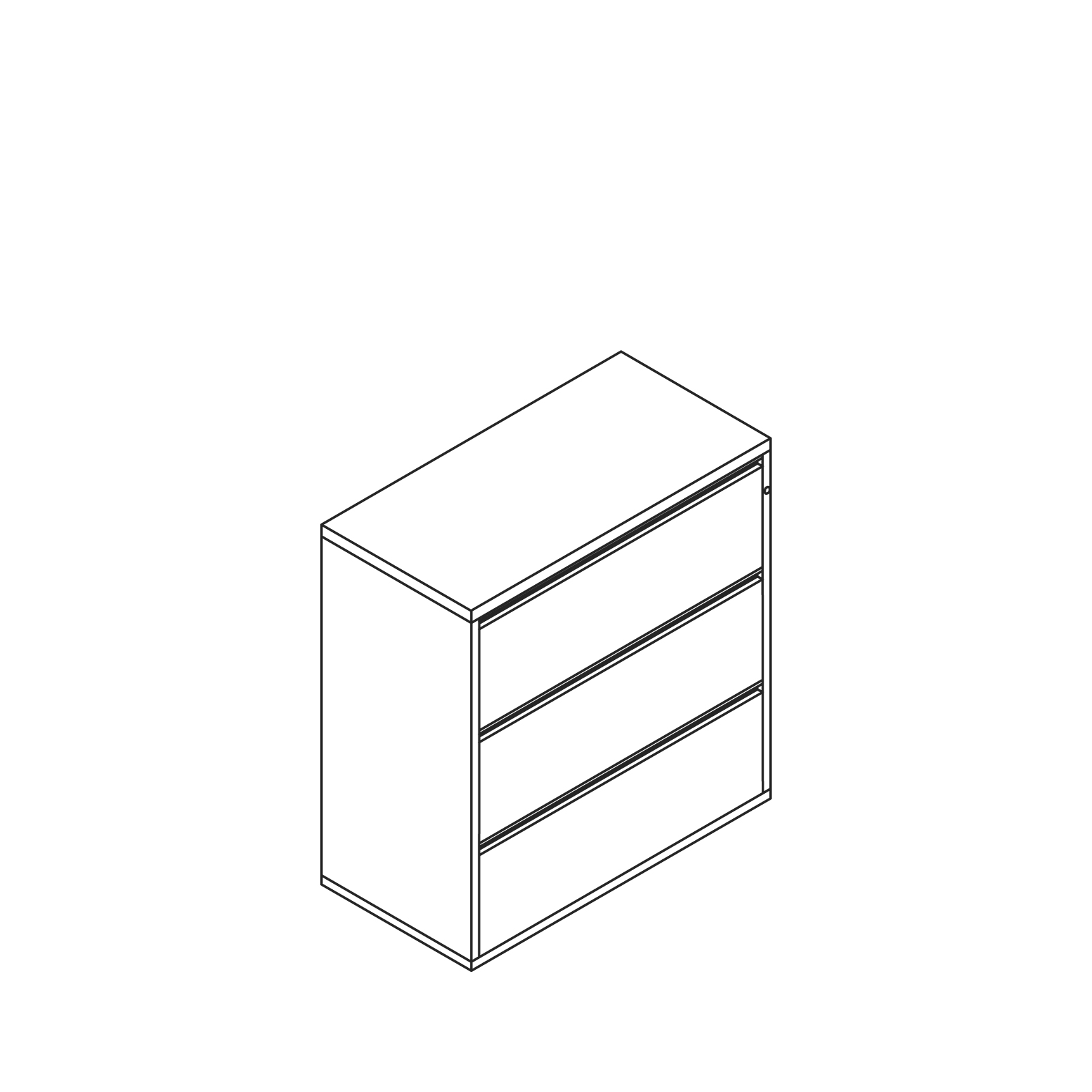A line drawing - Meridian Lateral File–Freestanding