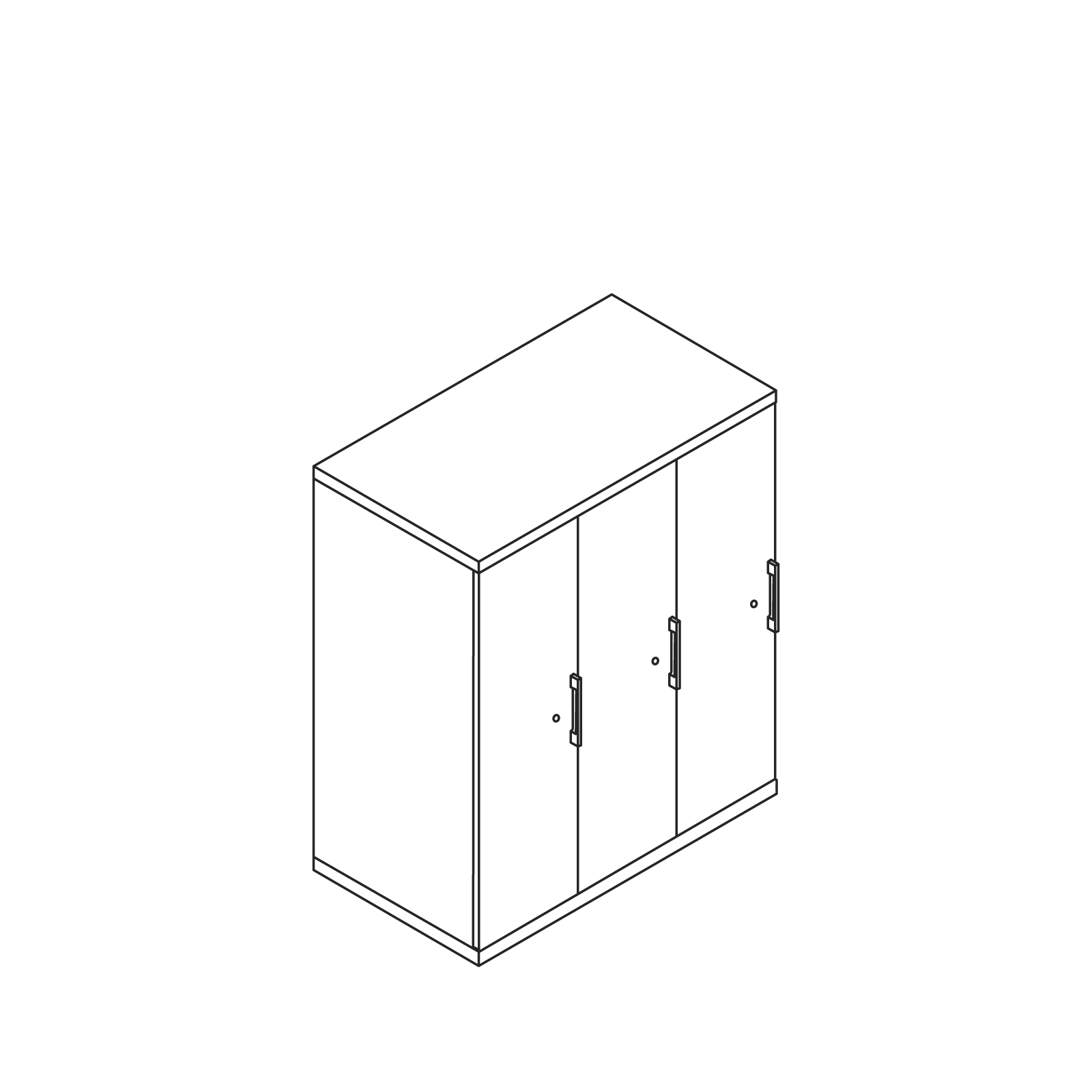 A line drawing - Meridian Lockers–Full Height