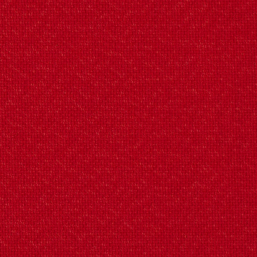 Primer plano de una muestra textil en rojo.