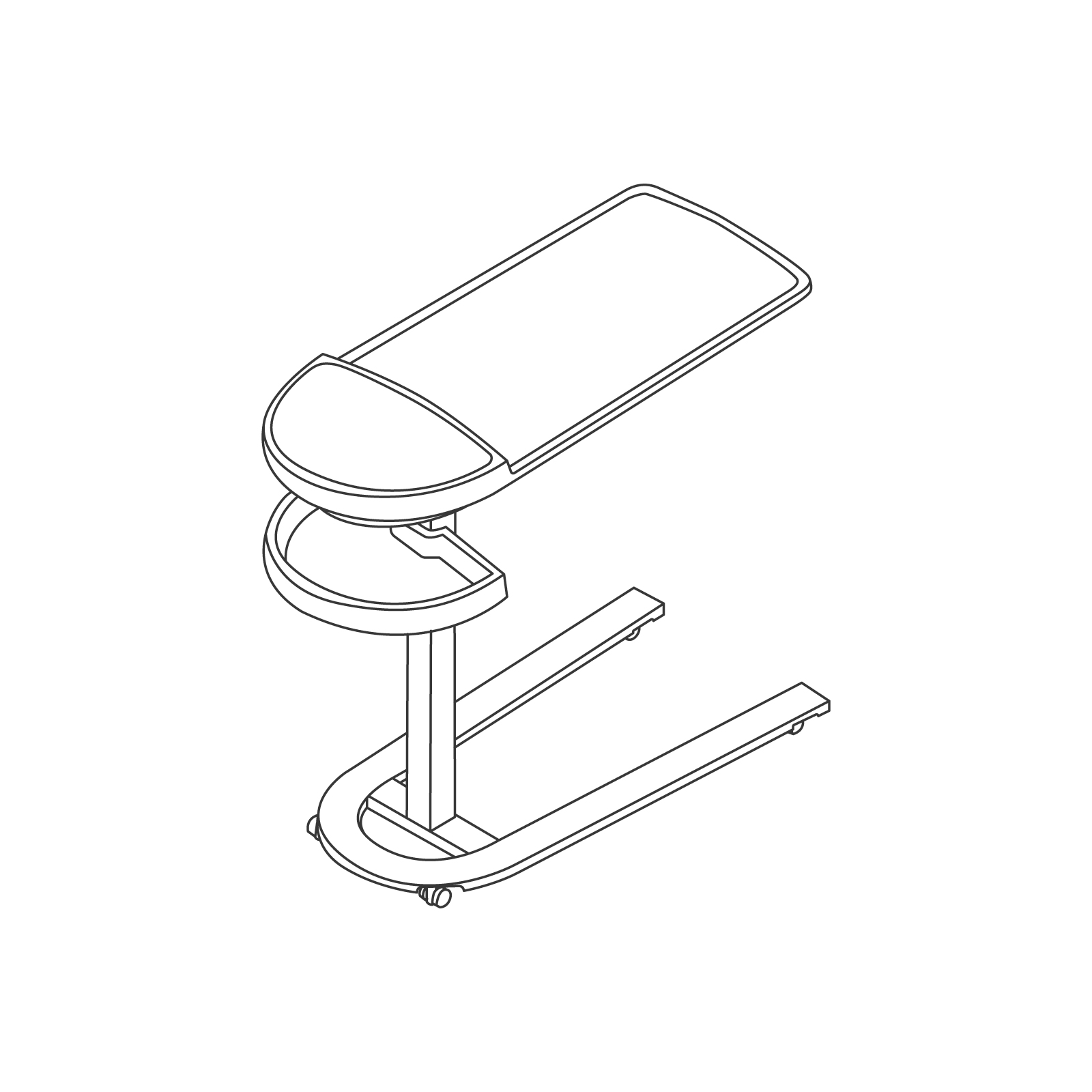 A line drawing - Mirage Overbed Table