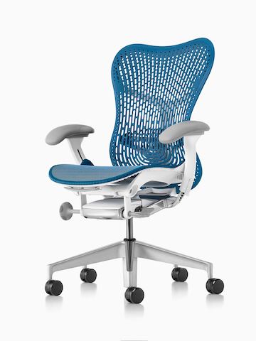 Gray Mirra 2 office chair, viewed from the side.
