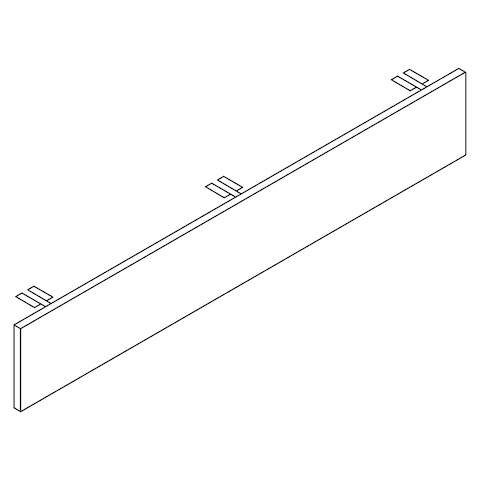 A line drawing of a Hard-Surface Modesty Panel.