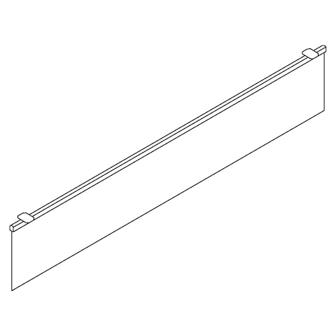 A line drawing of a Fabric Modesty Panel.