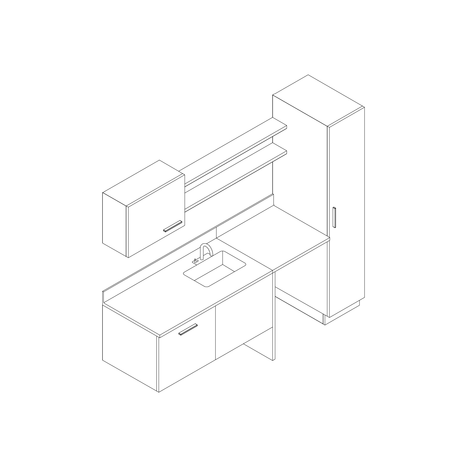 A line drawing - Mora Casework Wellness Room