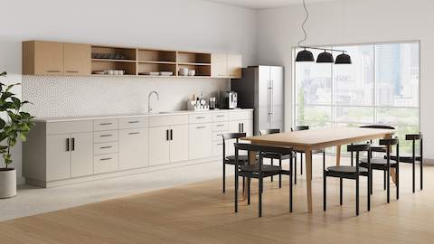 Mora Casework in a break room application.