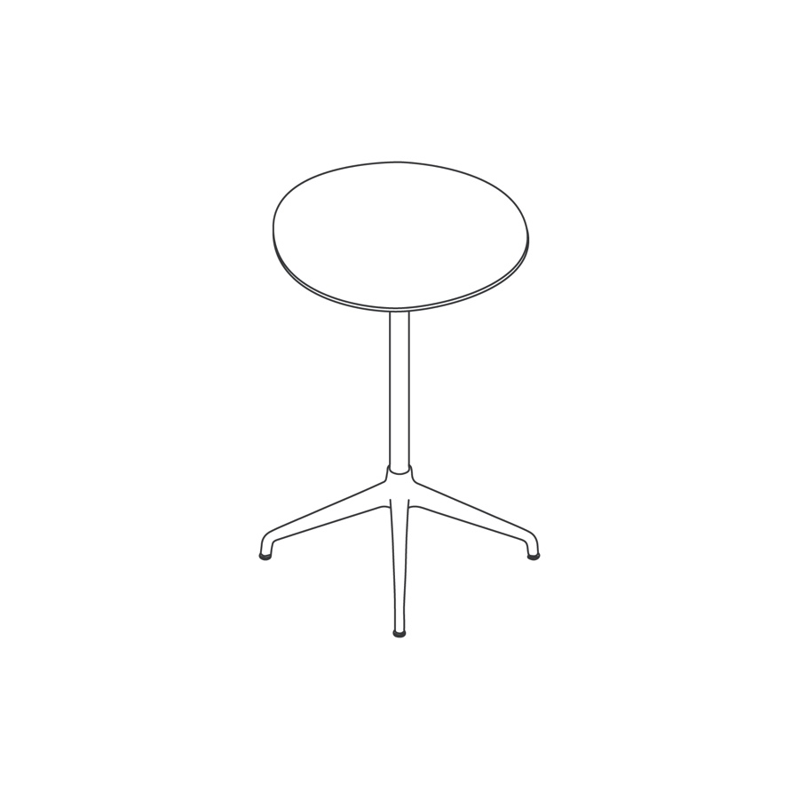 A line drawing - Ali Bar-Height Table–Round