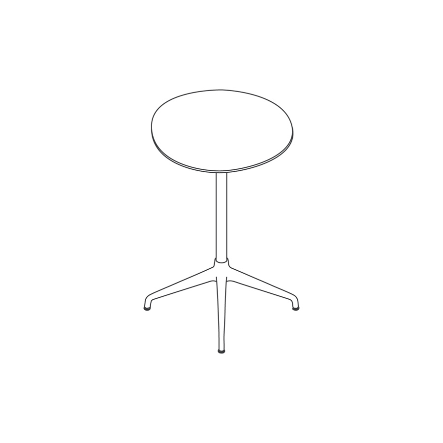 A line drawing - Ali Bar-Height Table–Round