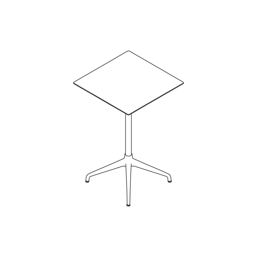 Um desenho de linha - Mesa em altura para bar Ali–Quadrada