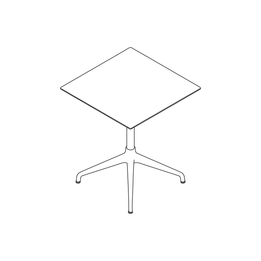 A line drawing - Ali Café Table–Square