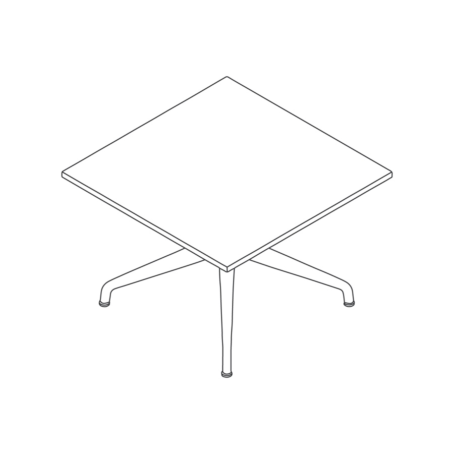 Um desenho de linha - Mesa de centro Ali–Quadrada