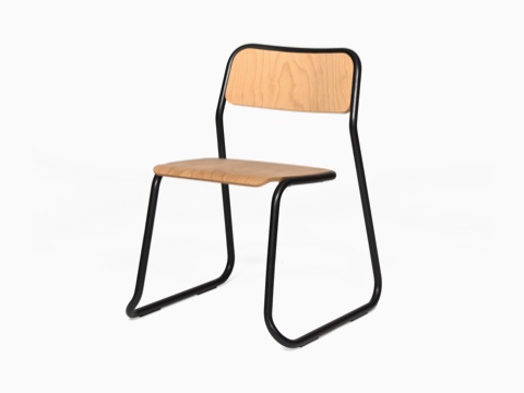 A black NaughtOne Bounce Chair, viewed at an angle. A black NaughtOne Bounce Chair, viewed at an angle.