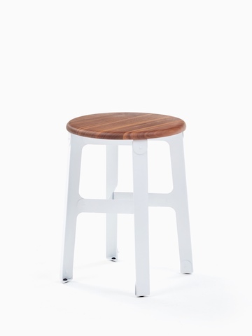 A low white NaughtOne Construct Stool.