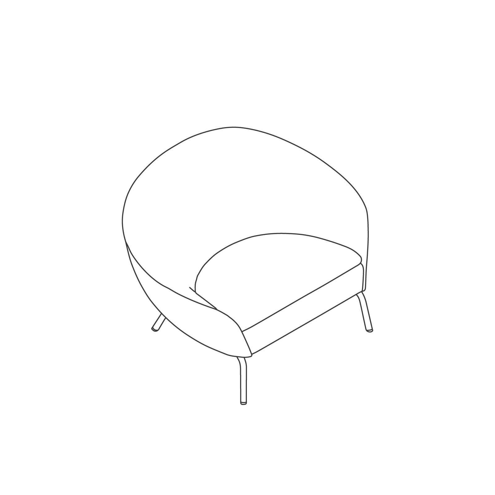 A line drawing - Ever Lounge Chair
