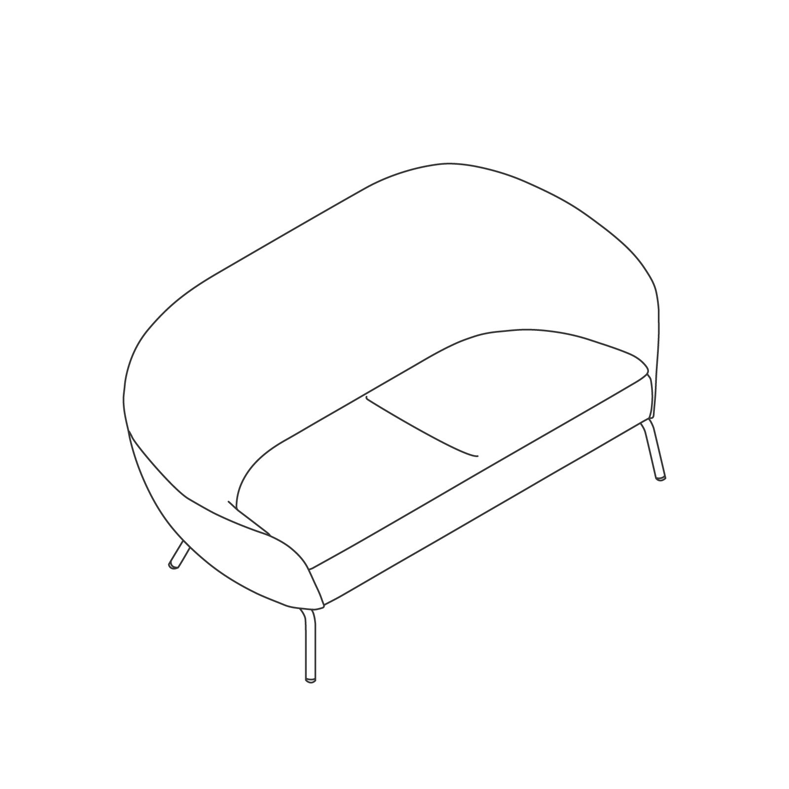 A line drawing - Ever Sofa–2 Seat