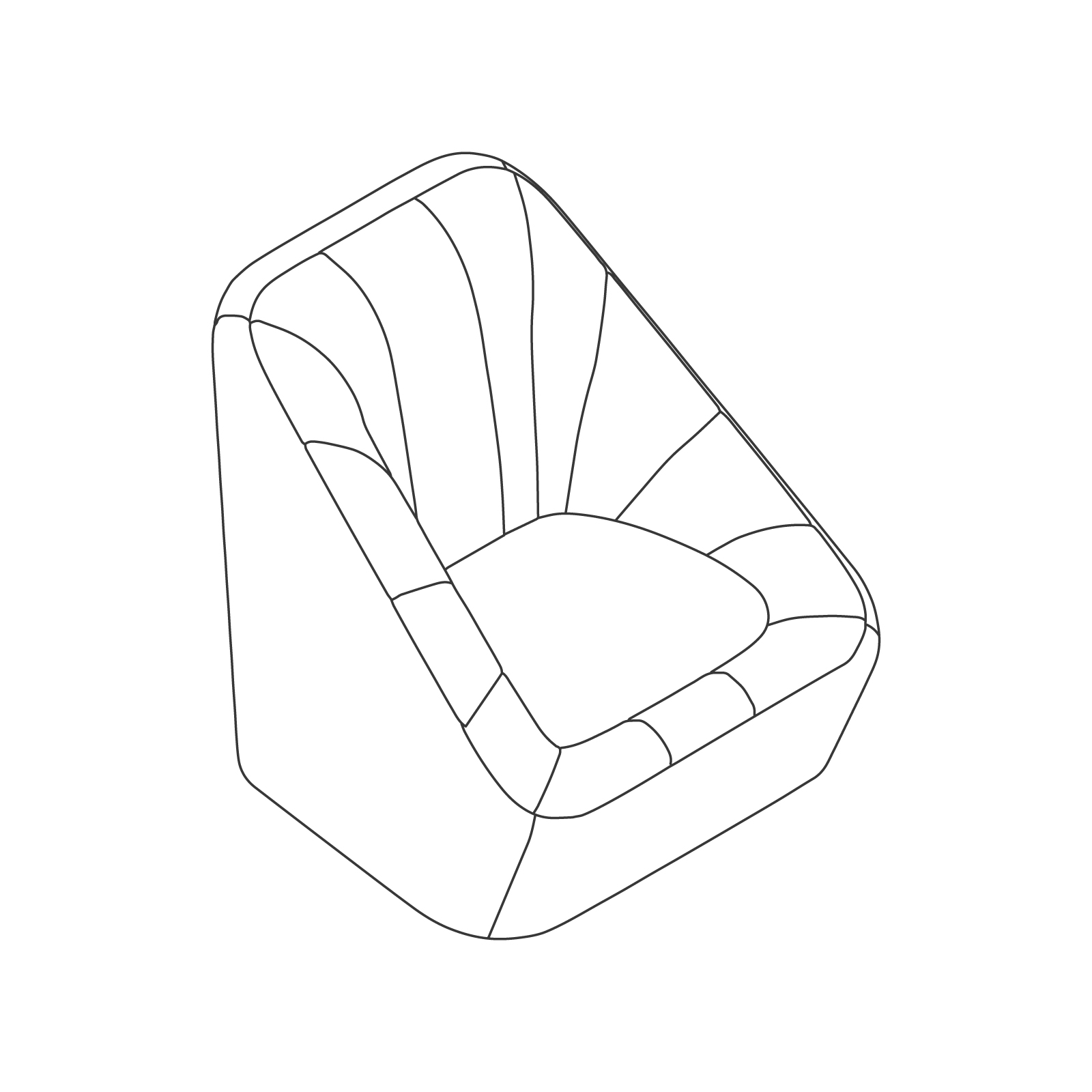 A line drawing of Fiji Chair.