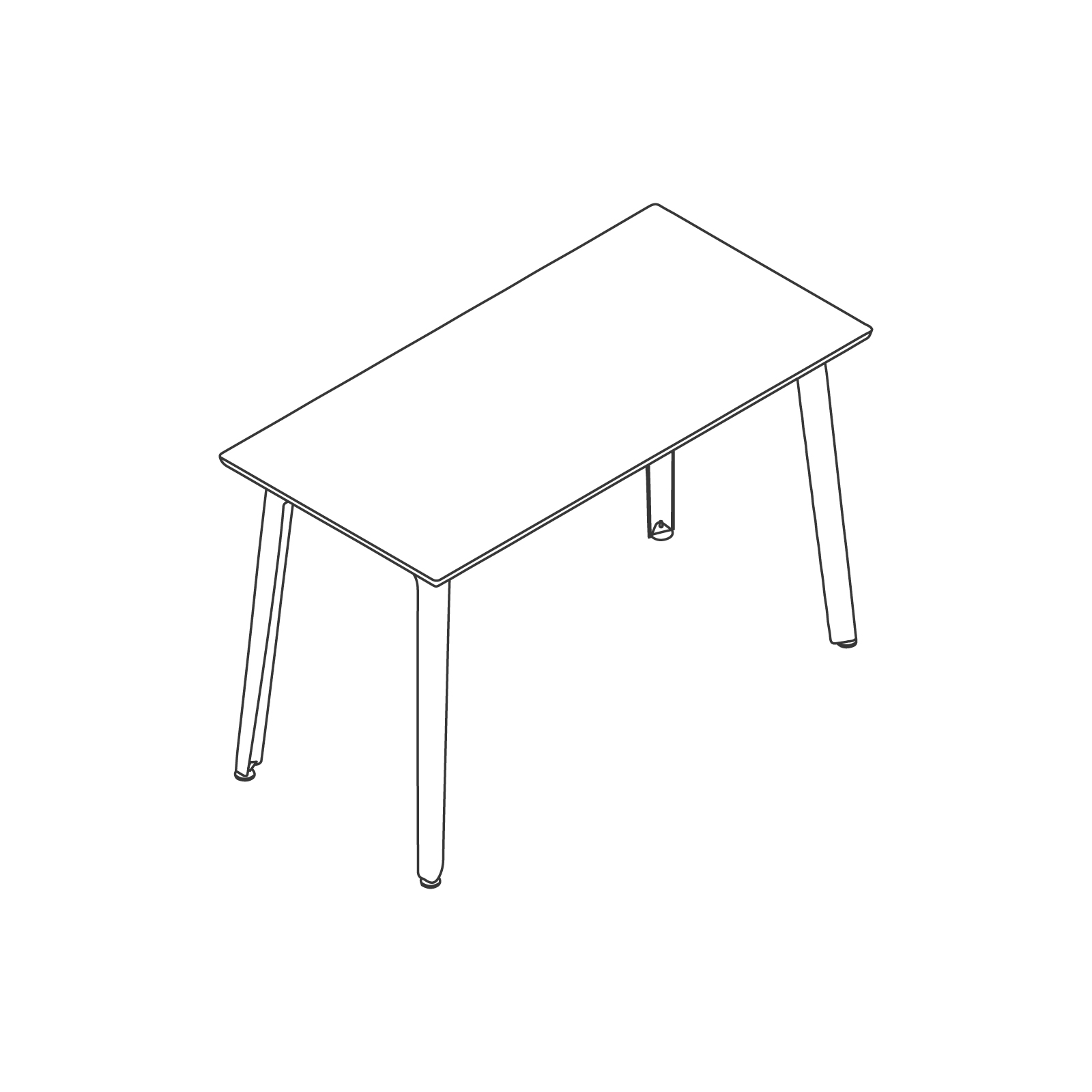 Linha de desenho da mesa com altura de bar Fold.