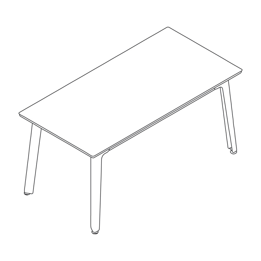 Un dibujo - Mesa de conferencias Fold–Rectangular